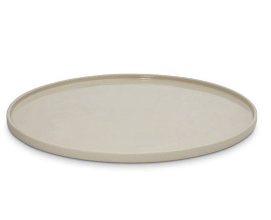 Cloud Round Platter Chalk (L)