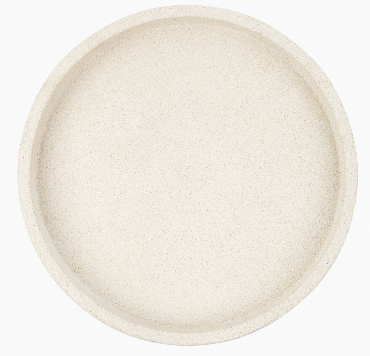 Concrete Round Tray Small - White