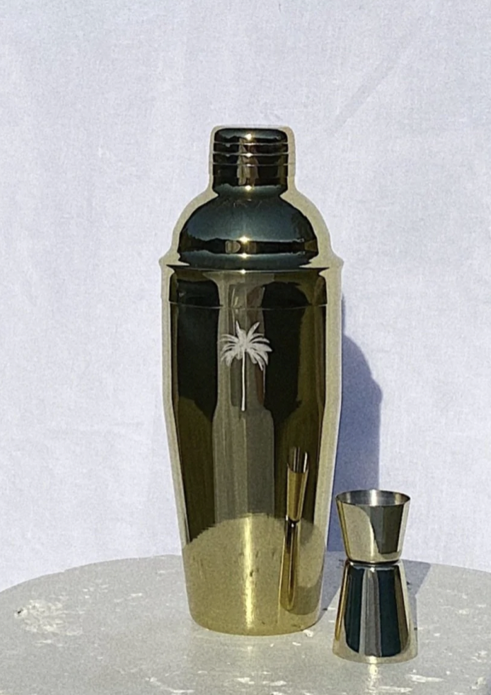 Gold Palm Cocktail Shaker